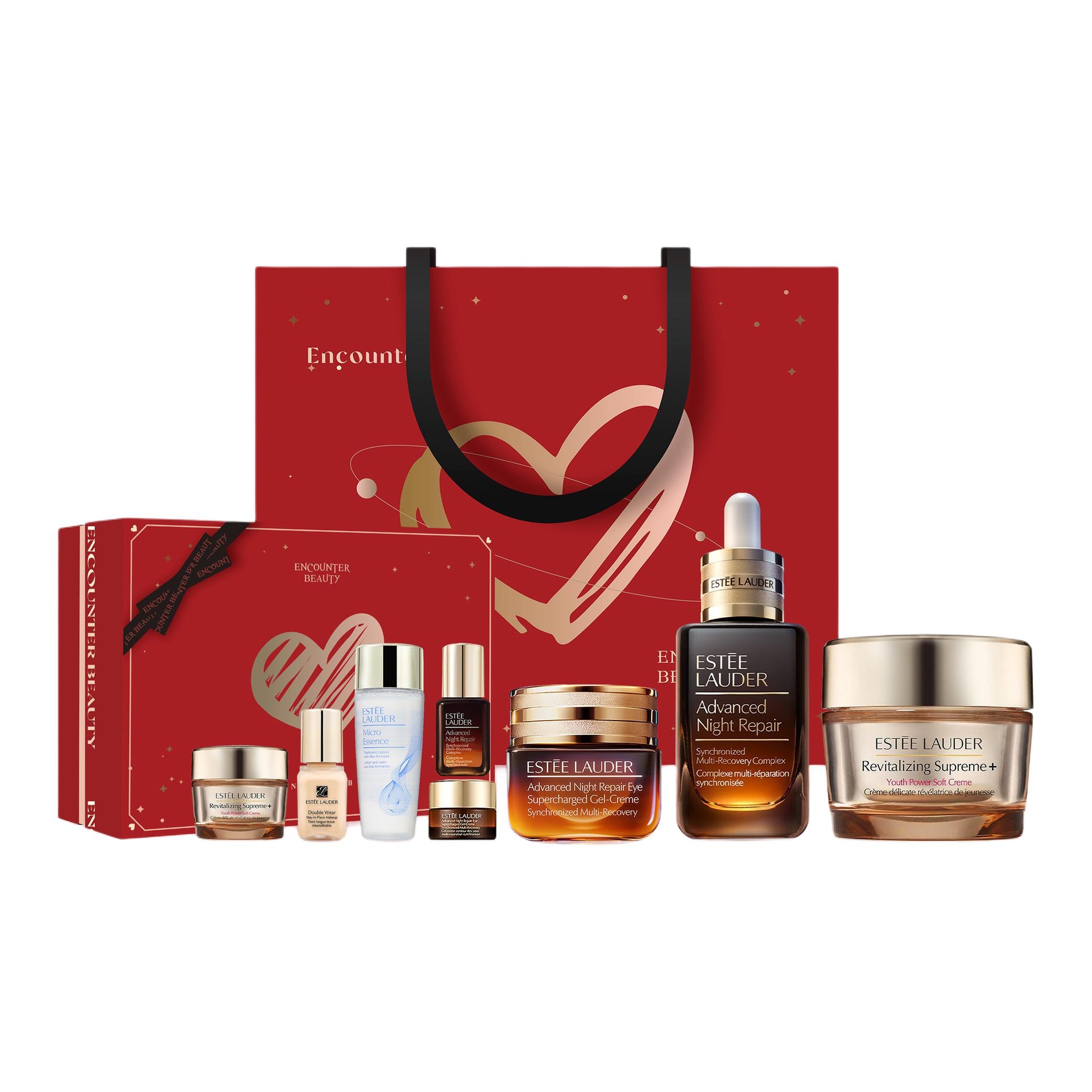 ESTEE LAUDER/雅诗兰黛 雅诗兰黛 小棕瓶 全新智妍紧塑奢宠护肤套装 淡纹提亮淡斑紧致保湿滋润补水 八件套
