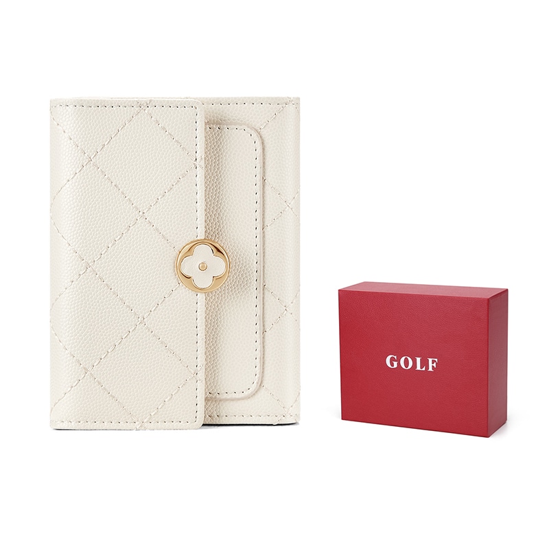 GOLF/高尔夫 GOLF Clover Commuter Wallet Ivory Black