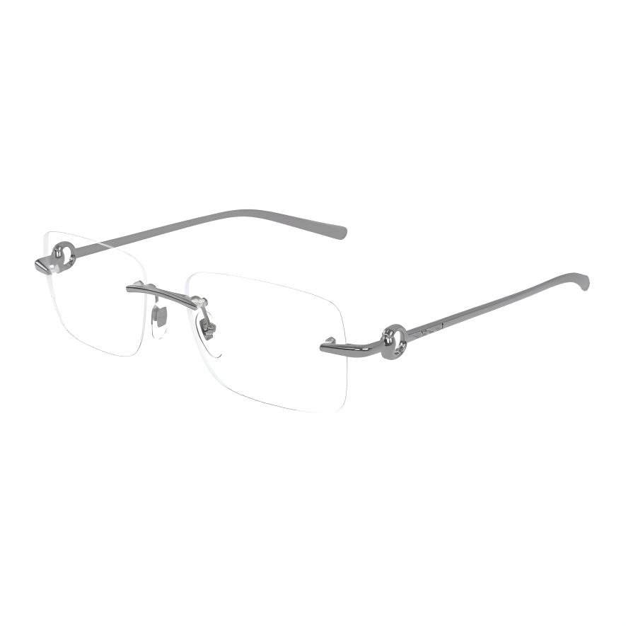 GUCCI/古驰 GUCCI Logo Metal Square Optical Frame Gray