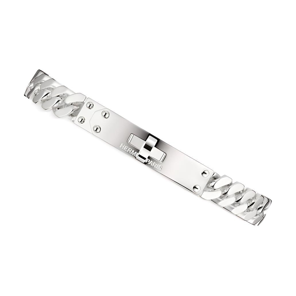 HERMES/爱马仕 Hermes Simple Silver Bracelet