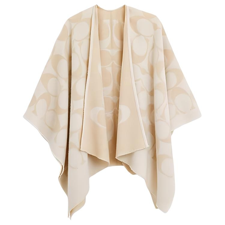 COACH/蔻驰 COACH Classic Logo Shawl Chalk White