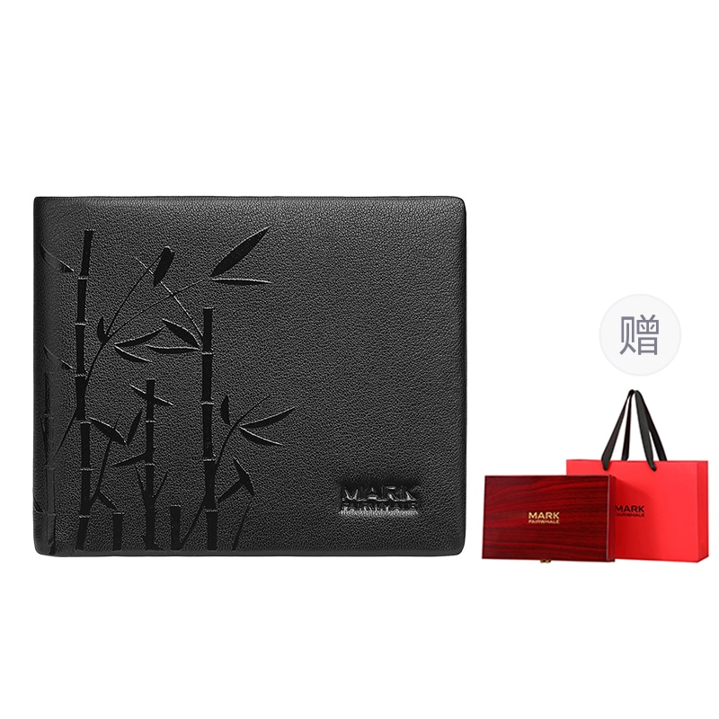 马克华菲/FAIRWHALE FAIRWHALE Bamboo Print Leather Wallet