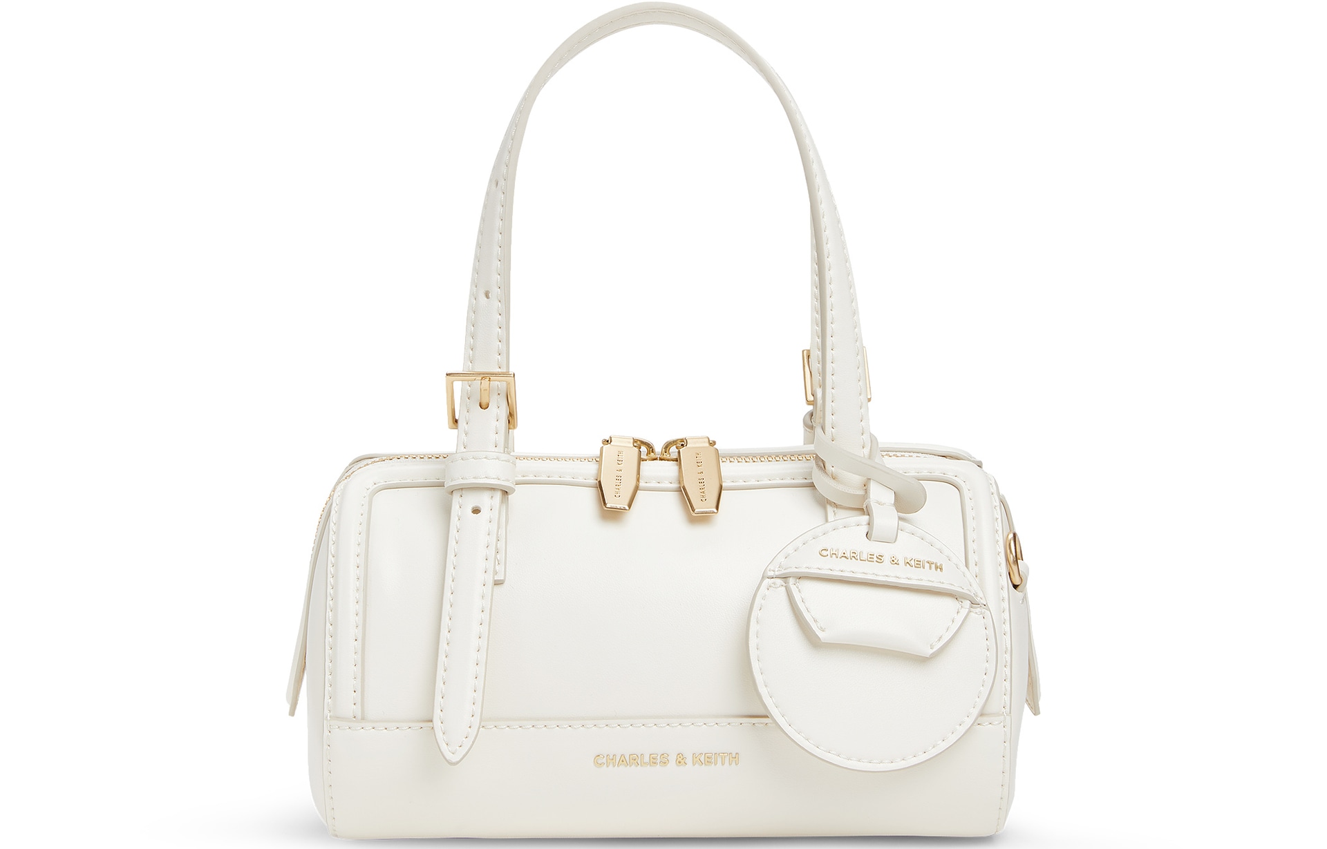 CHARLES&KEITH Charles & Keith Cream Boston Bag