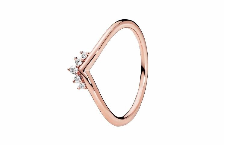 Pandora/潘多拉 Pandora Rose Gold Wishbone Ring