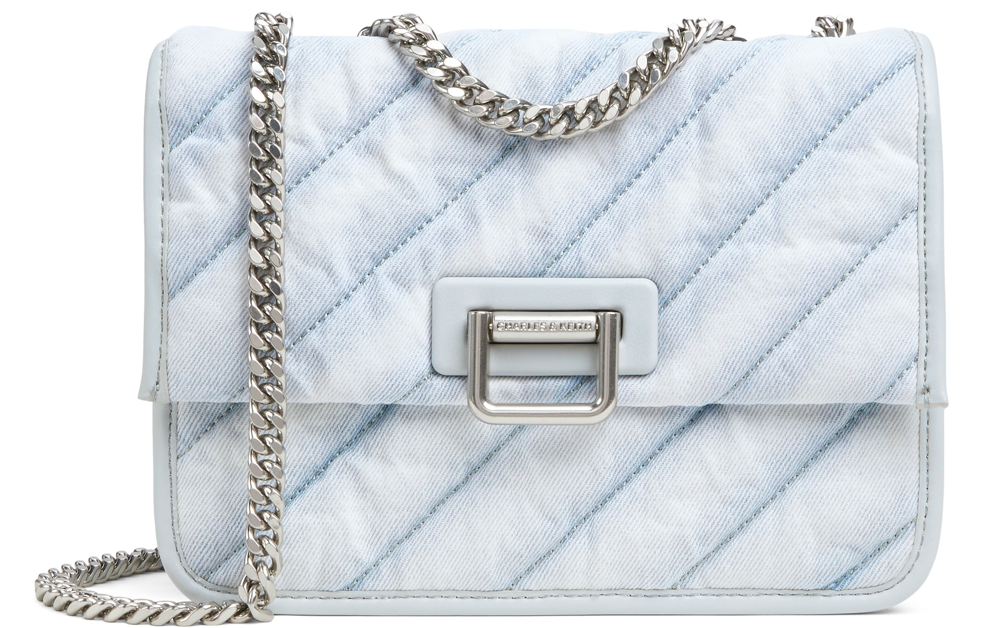 CHARLES&KEITH Charles & Keith Denim Flap Chain Bag