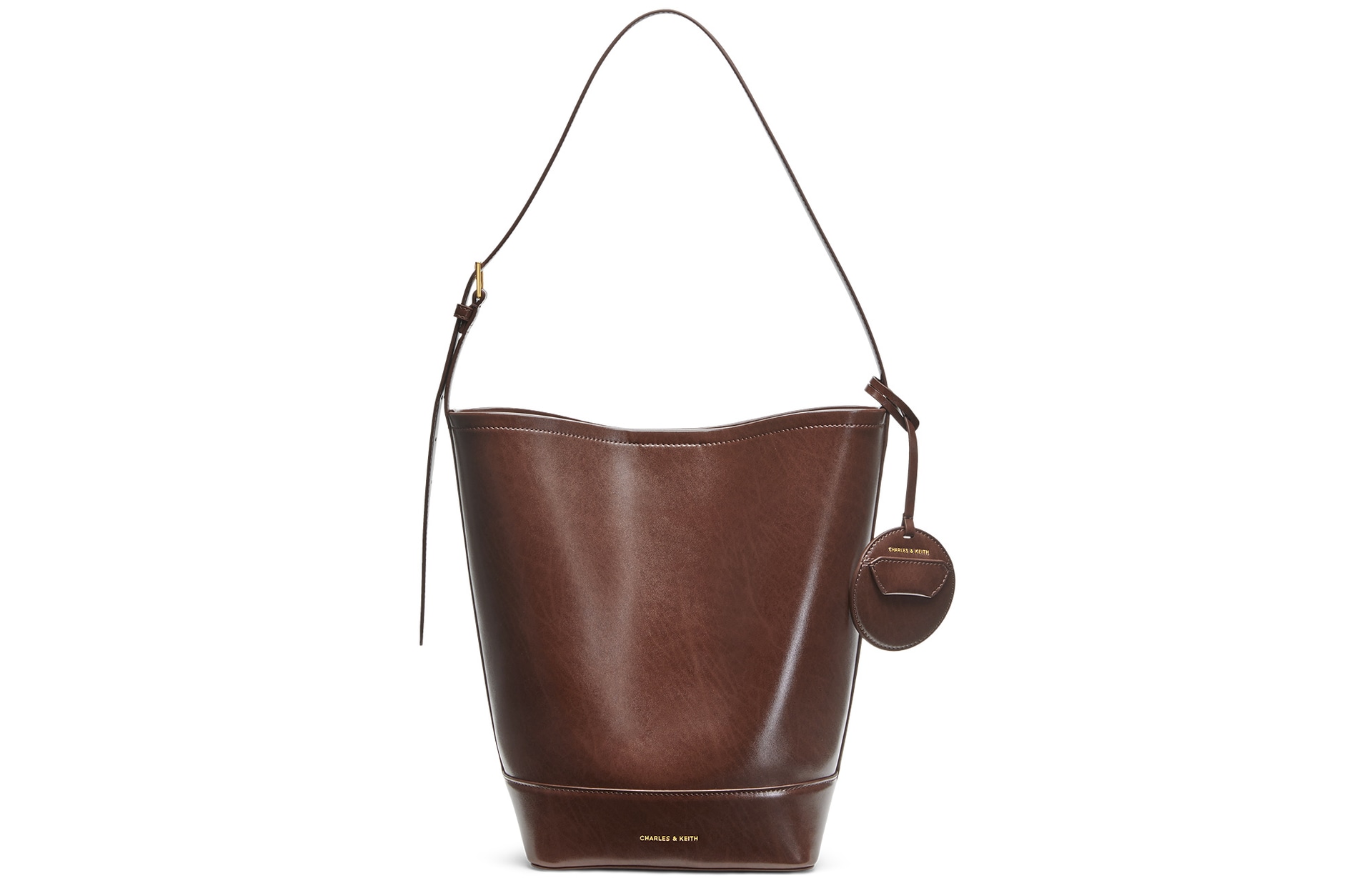 CHARLES&KEITH Charles & Keith Bucket Bag Dark Brown