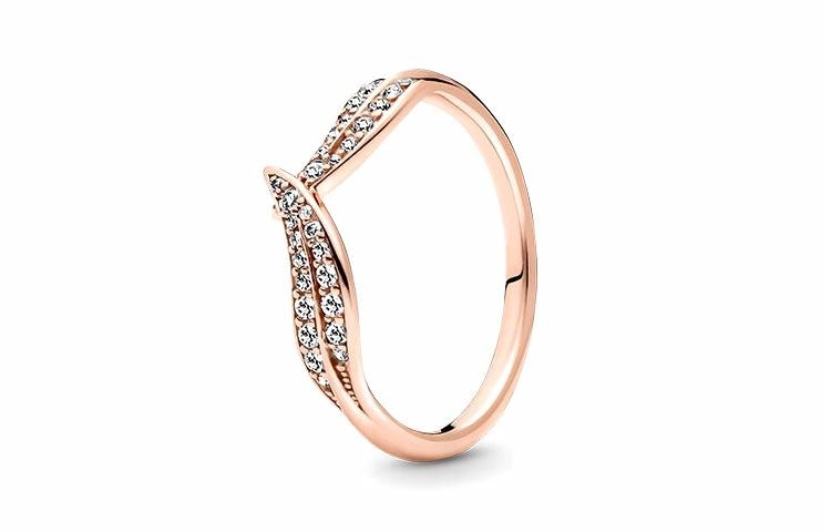 Pandora/潘多拉 Pandora Shimmering Leaves Ring