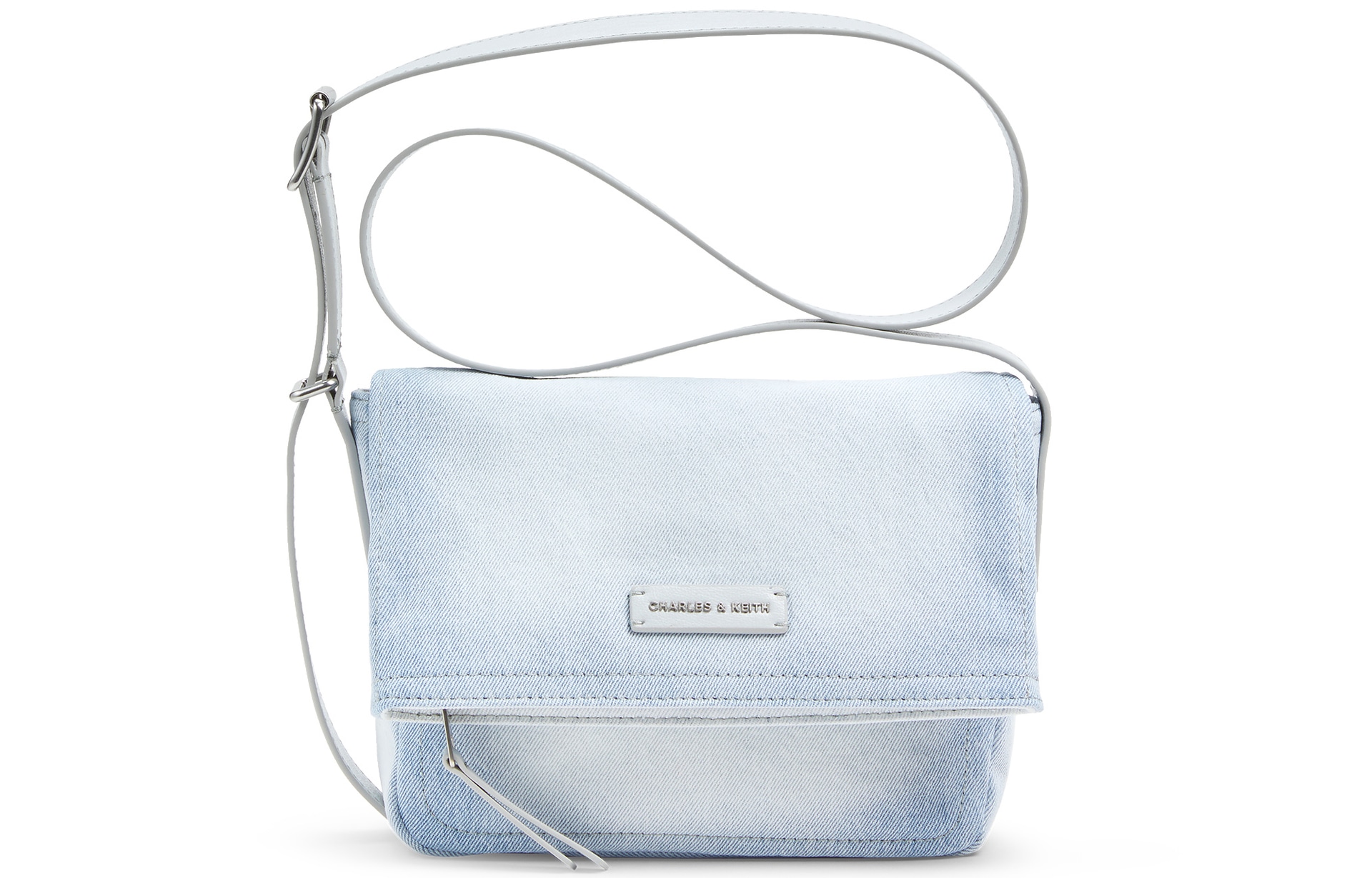 CHARLES&KEITH CHARLESKEITH ck PU Light Washed Denim