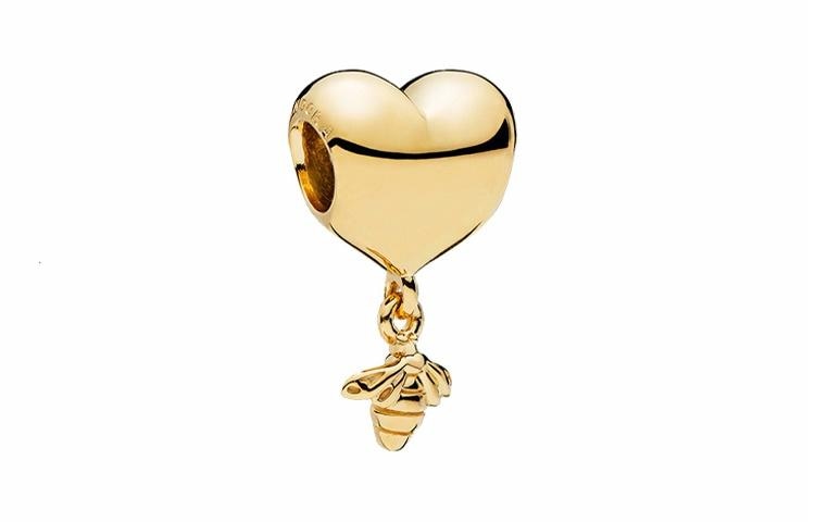 Pandora/潘多拉 Pandora Shine Heart and Bee Charm