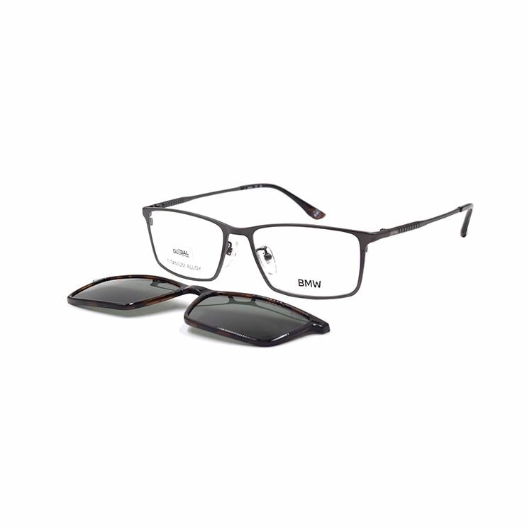 BMW  宝马 BMW Magnetic Clip-On Titanium Optical Frame Grey