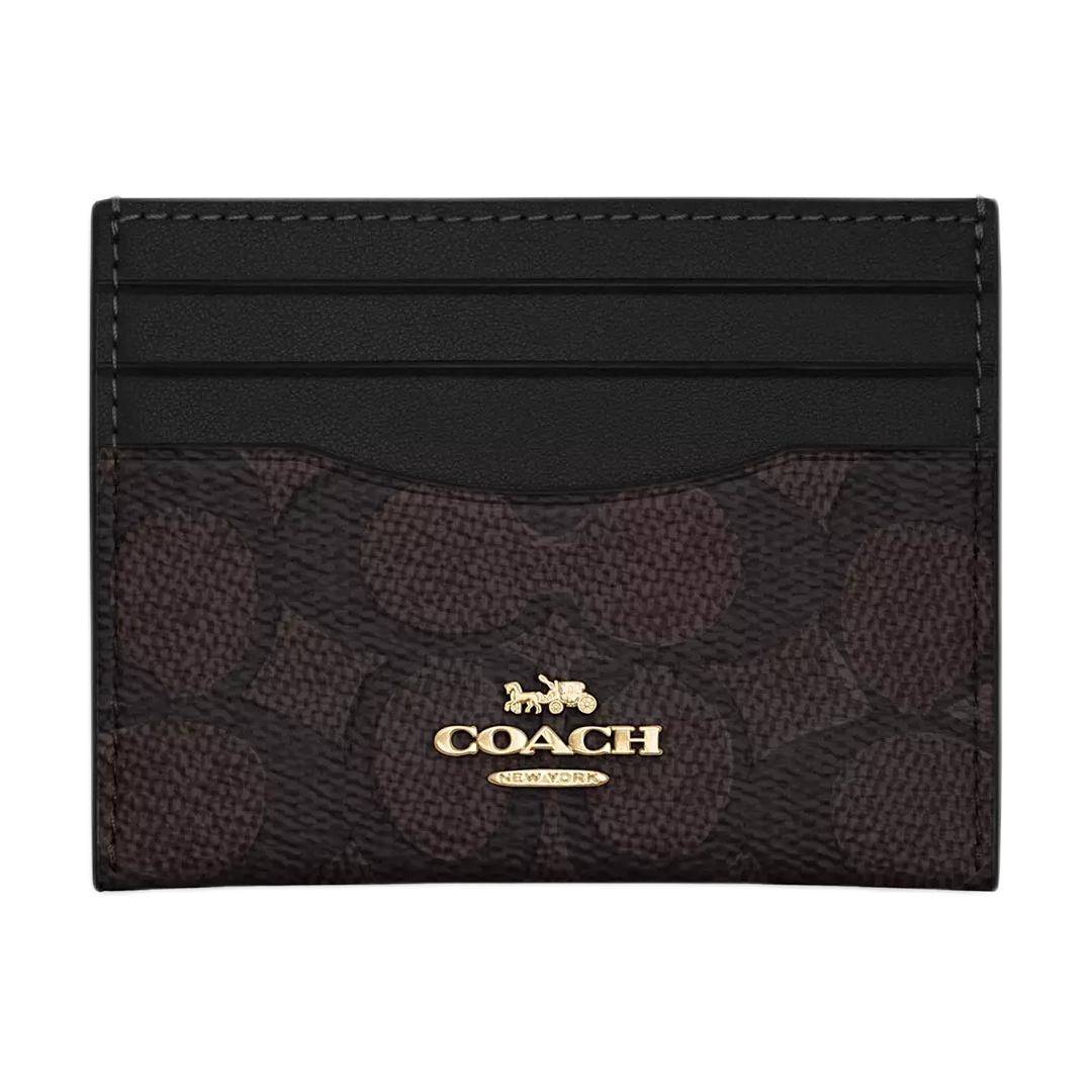 COACH/蔻驰 COACH Logo Multi-Card Mini Wallet Black