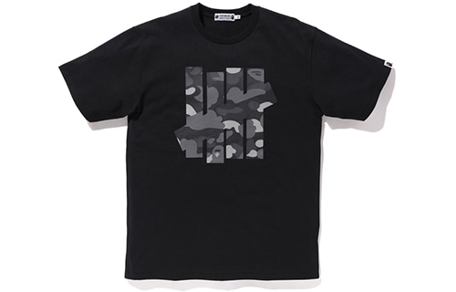 A BATHING APE x Undefeated 5 Strikes Tee Black