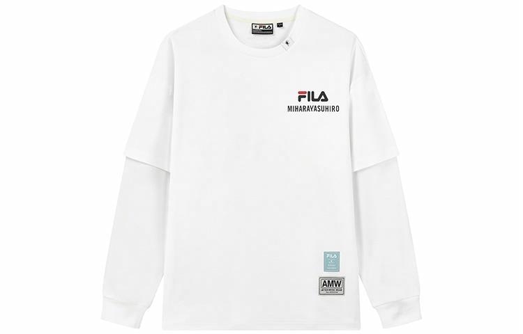 FILA x Mihara Yasuhiro Logo Print Long Sleeve Tee White