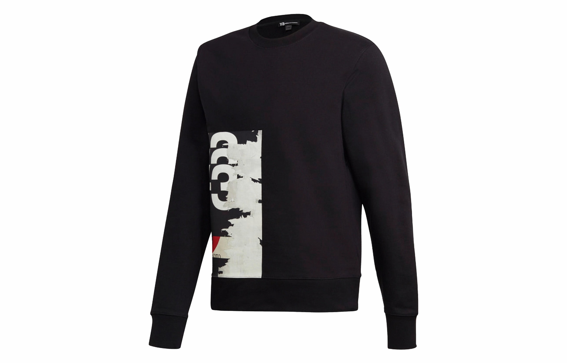 Y-3 Logo Long Sleeve Pullover Black