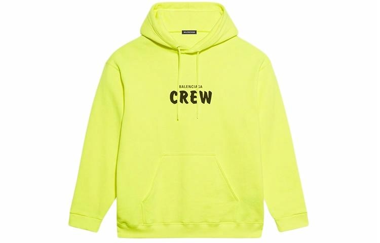 Balenciaga Crew Hoodie Fluorescent Yellow