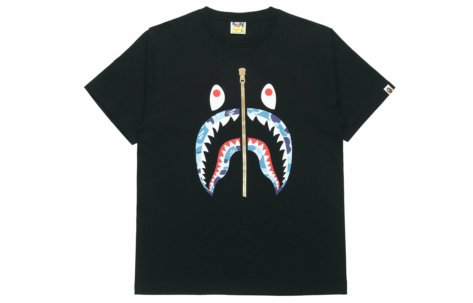 A BATHING APE ABC SHARK TEE Blue Camo