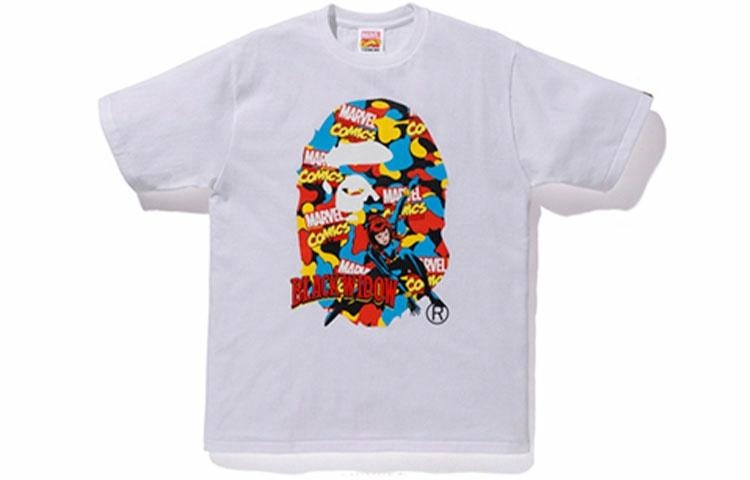 A BATHING APE BAPE x Marvel Black Widow Tee White