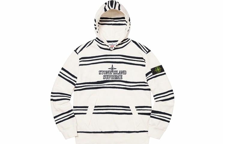 Supreme x Stone Island Warp Stripe Hooded Sweatshirt