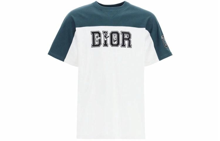 DIOR Logo Print Colorblock T-Shirt