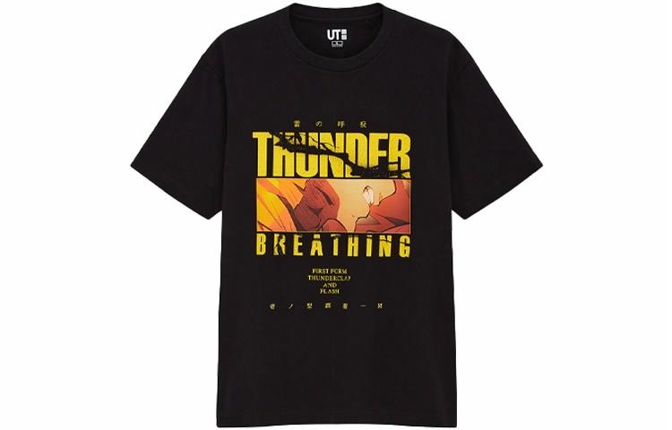 UNIQLO/优衣库 UNIQLO Demon Slayer Series Black Tee