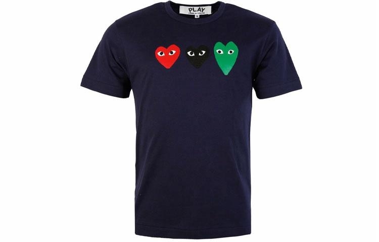 CDG Play Logo T-Shirt Navy