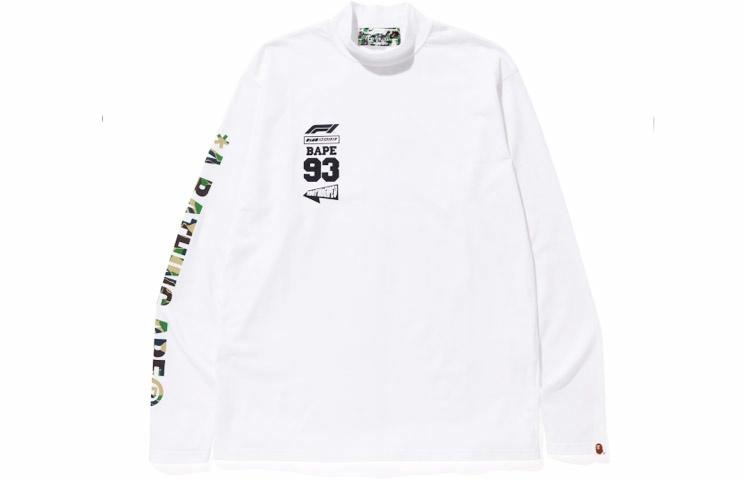 A BATHING APE BAPE x FORMULA 1 Mock Neck Tee