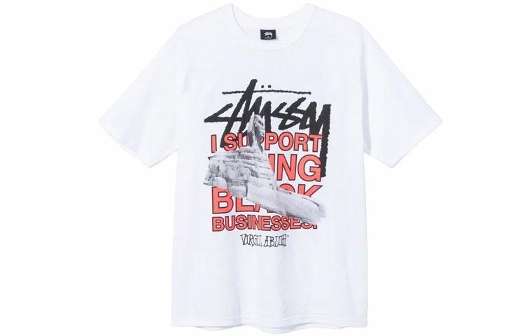 Stussy x OFF-WHITE Virgil Abloh World Tour T-Shirt White