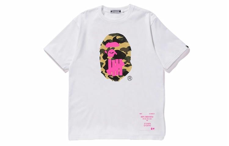 A BATHING APE BAPE x UNDEFEATED Double Logo White Tee