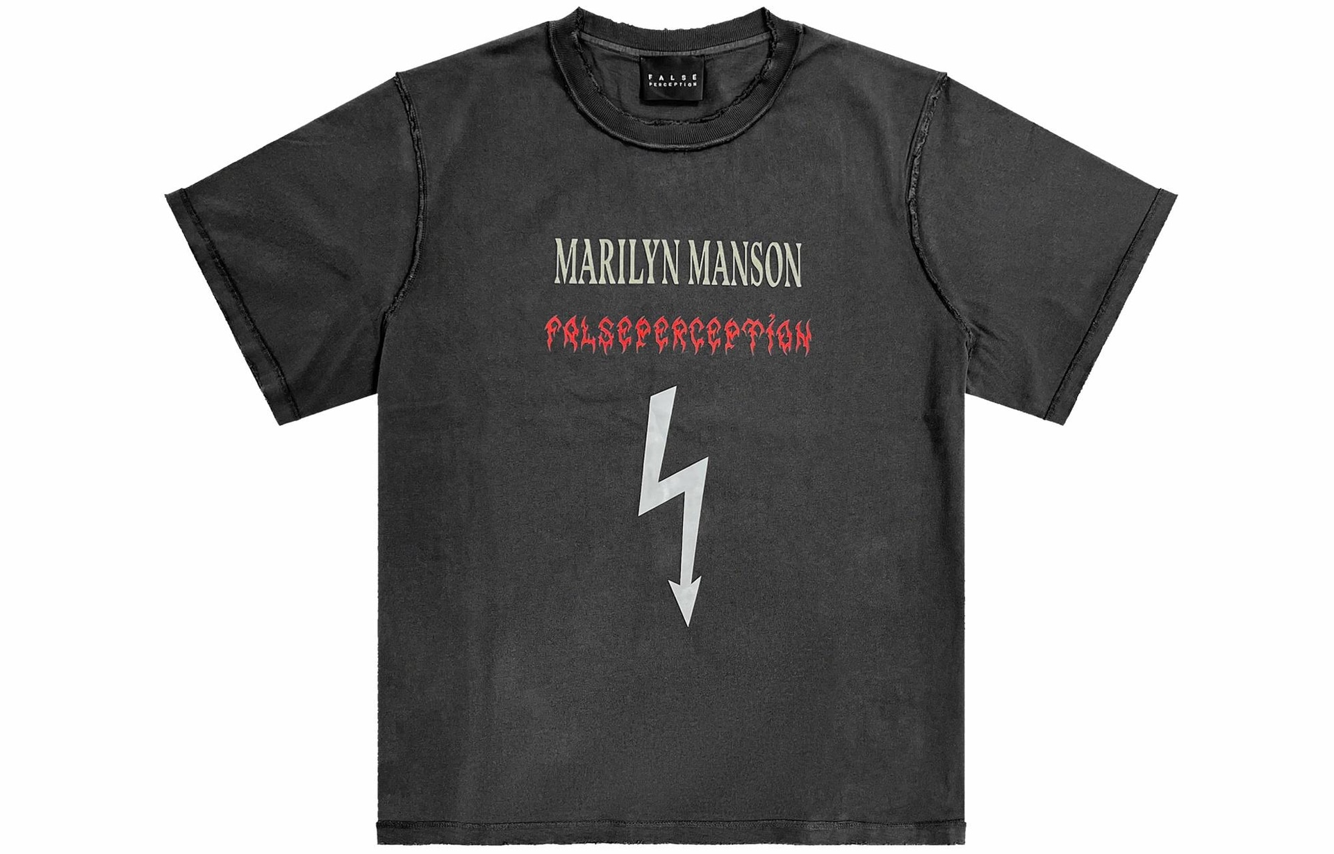 False Perception X Marilyn Manson Lightning Logo T-Shirt