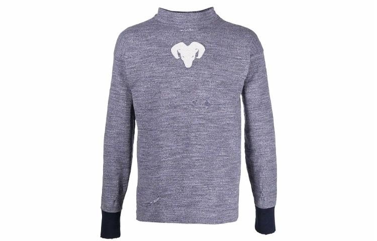Maison Margiela/马吉拉 Maison Margiela SS22 Printed Crewneck Long Sleeve Tee Purple