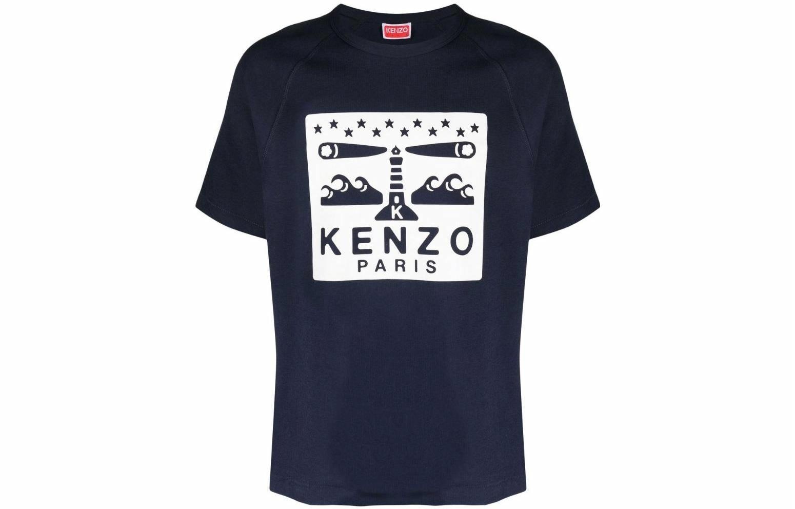 KENZO SS23 Logo Crewneck T-Shirt Blue