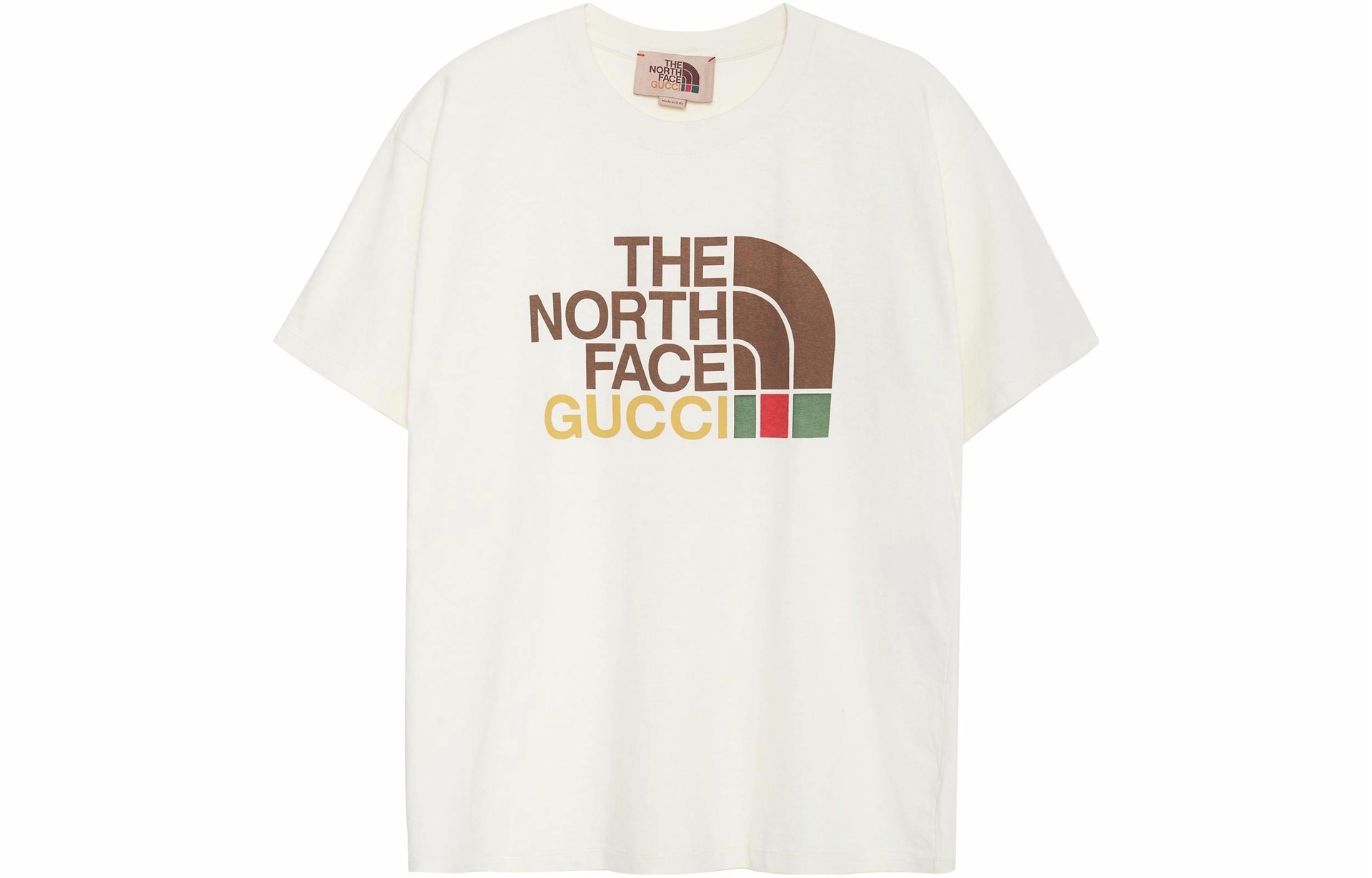 GUCCI/古驰 Gucci x The North Face Logo Print T-Shirt Ivory