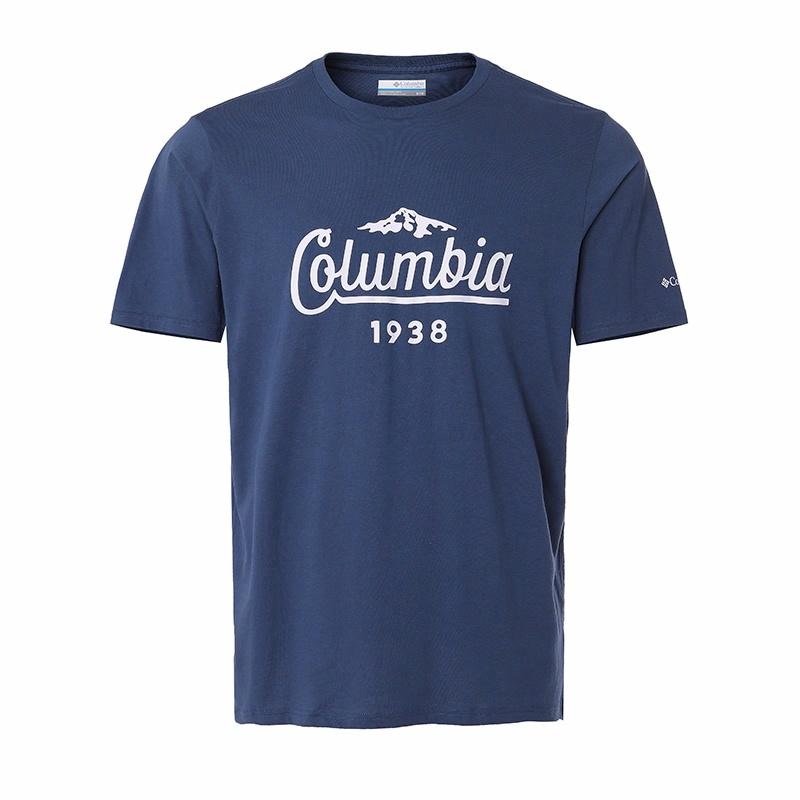 Columbia Logo Print T-Shirt Blue