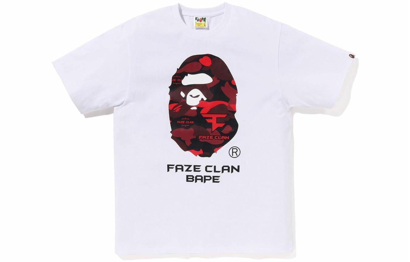 A BATHING APE BAPE x FaZe Clan SS23 Camo Tee White