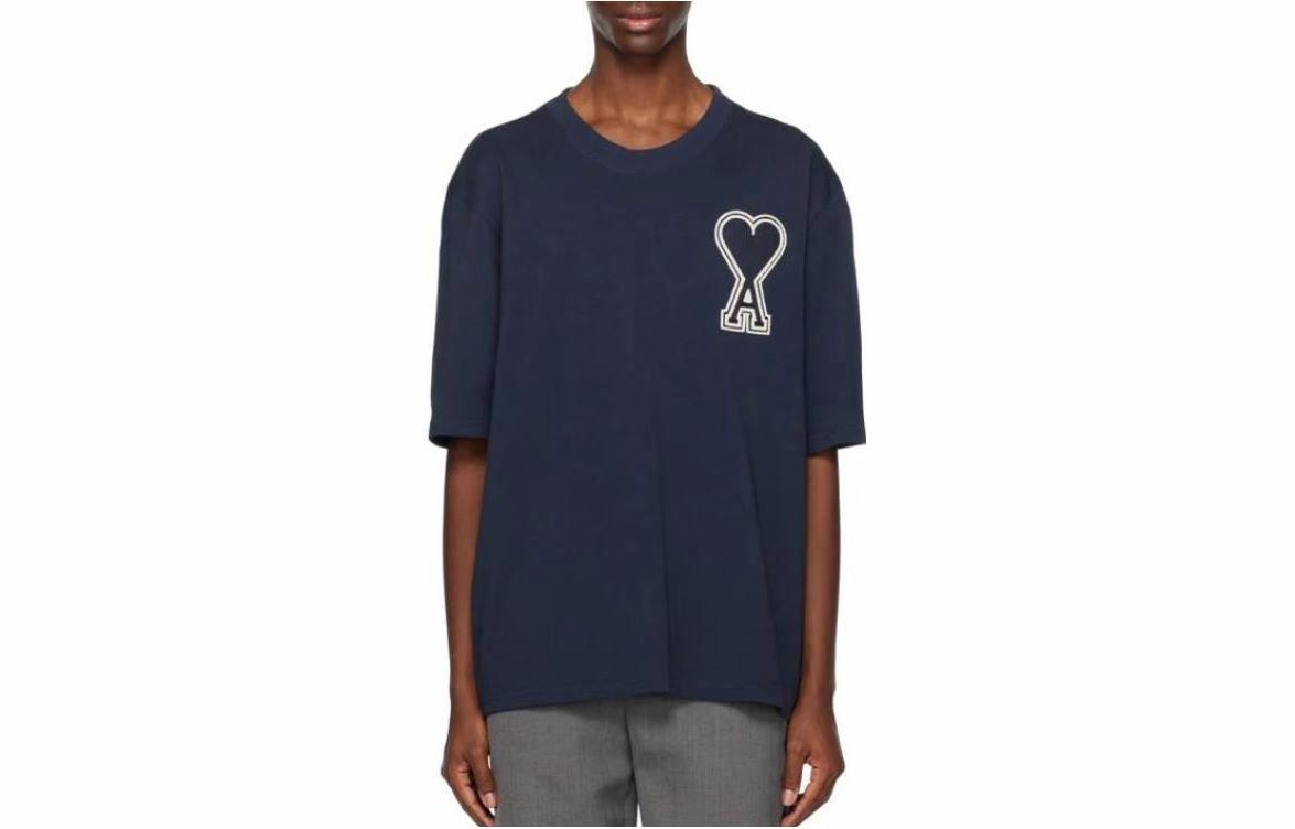 AMIPARIS SS23 Logo T-Shirt Navy