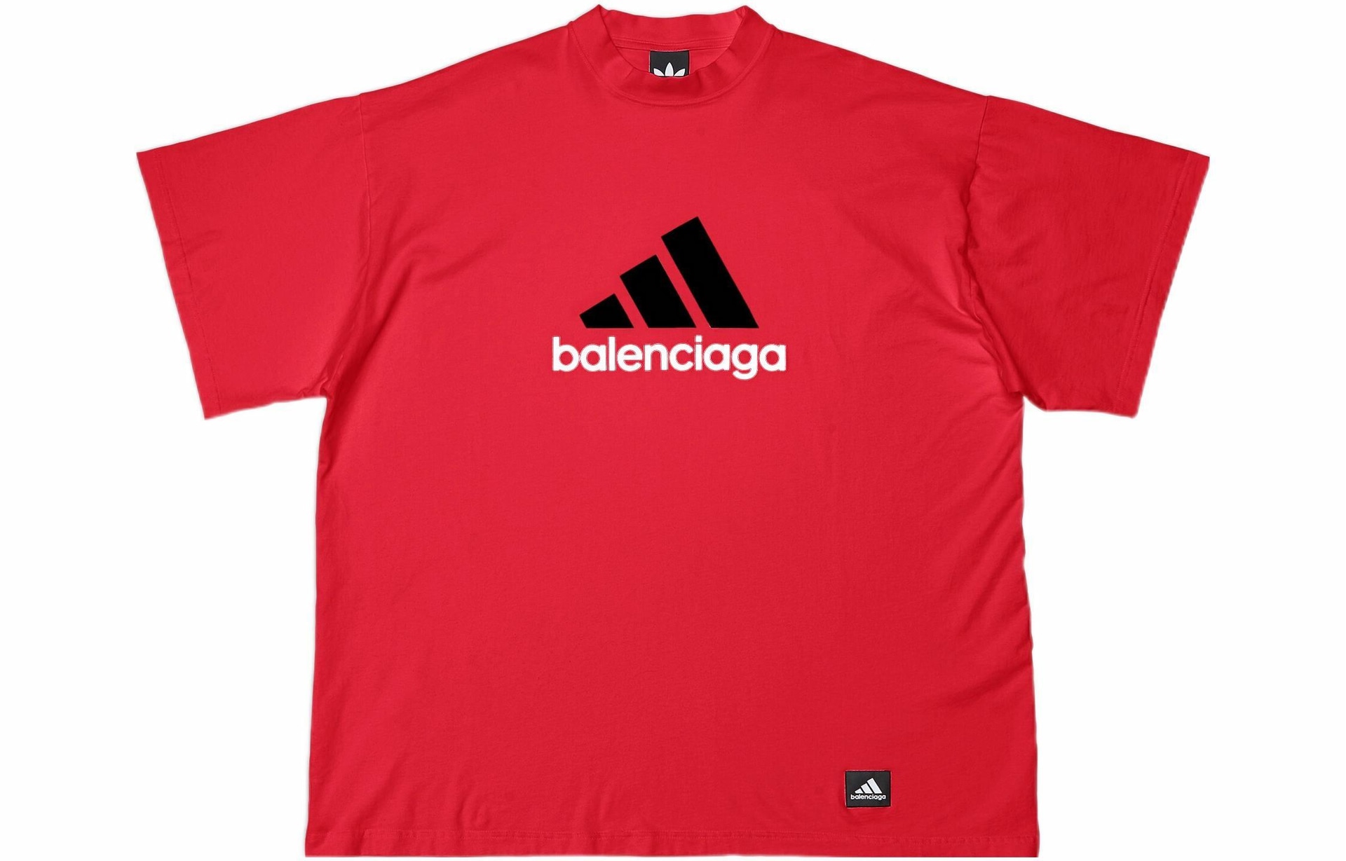Balenciaga x Adidas Logo Print T-Shirt Red
