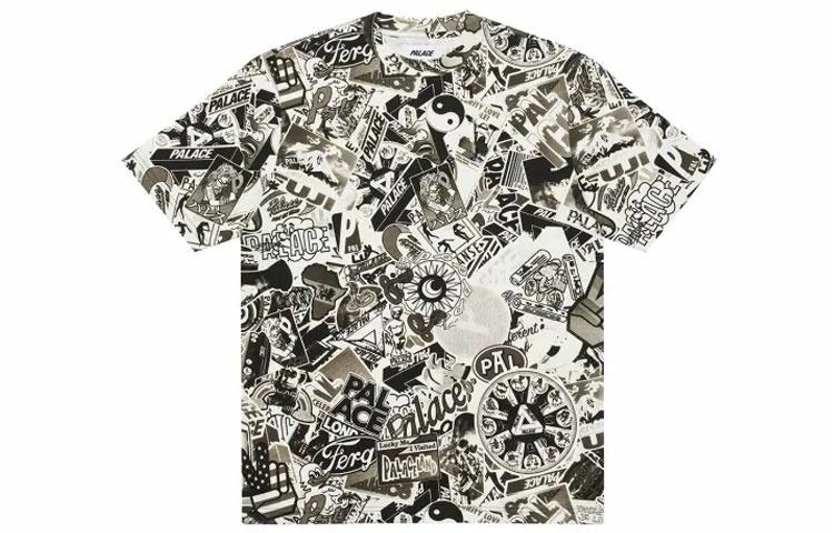 Palace FW21 Sticker Pack T-Shirt BlackWhiteT