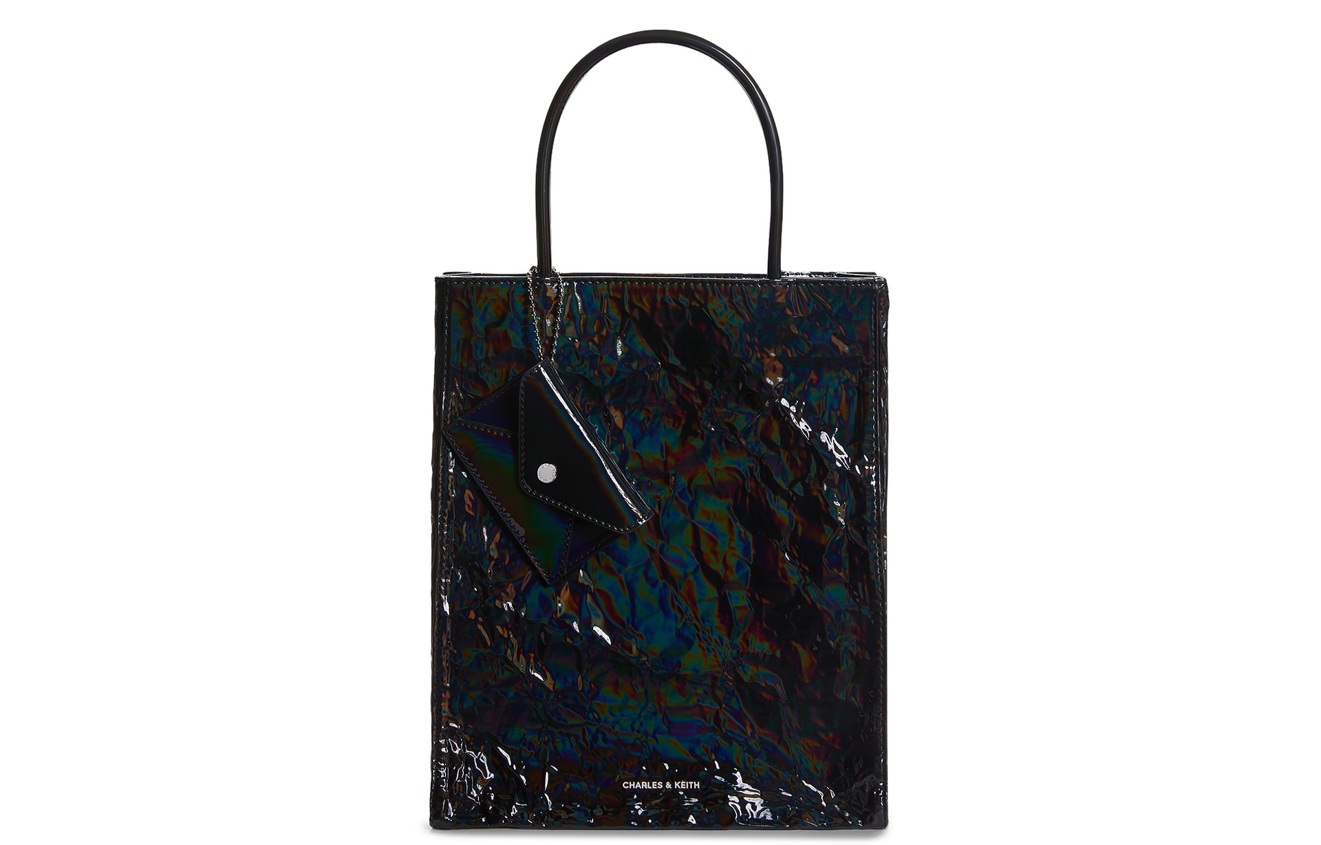 CHARLES&KEITH CHARLESKEITH ck PU Prism Noir