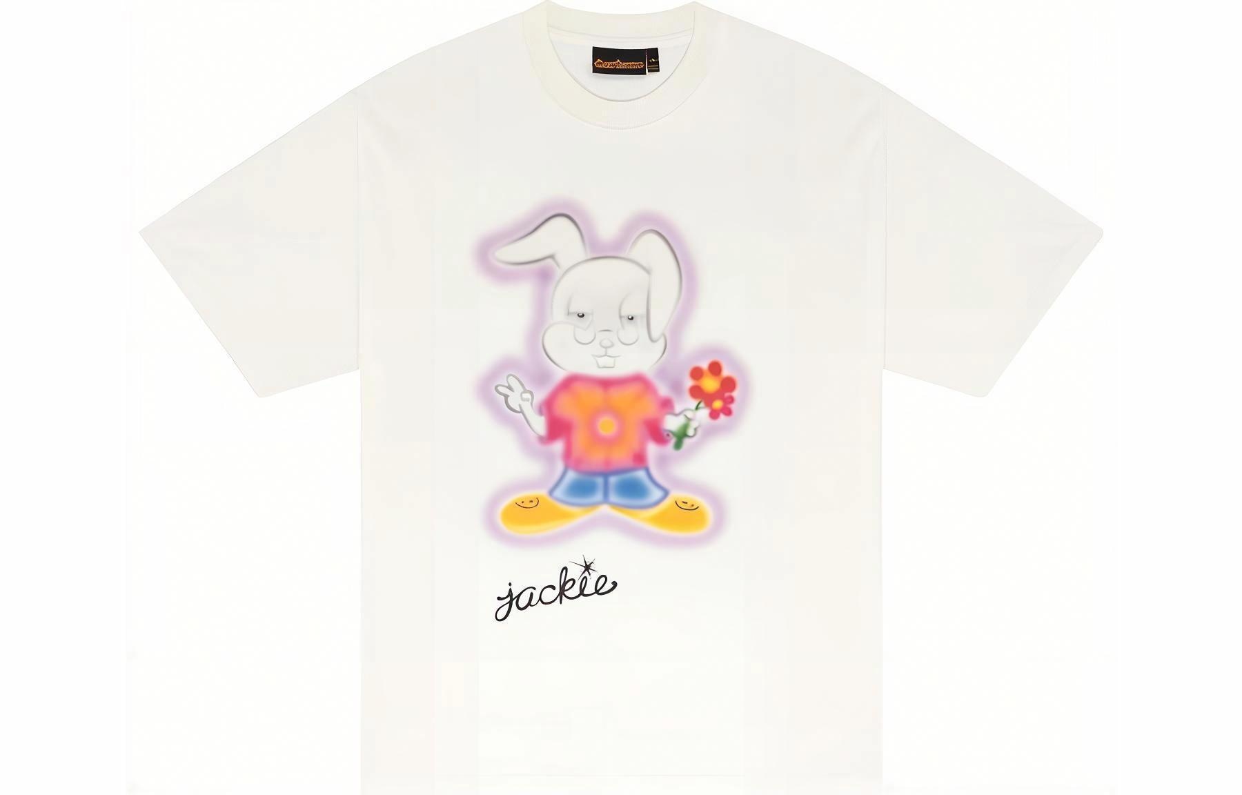 Drew House SS23 peace love Jackie ss tee off white T