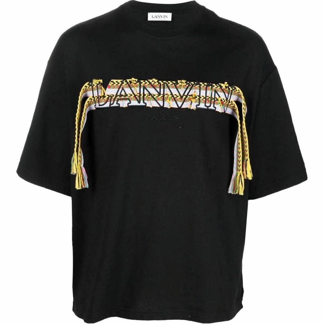Lanvin/浪凡 Lanvin Tassel Letter Print Crewneck T-Shirt