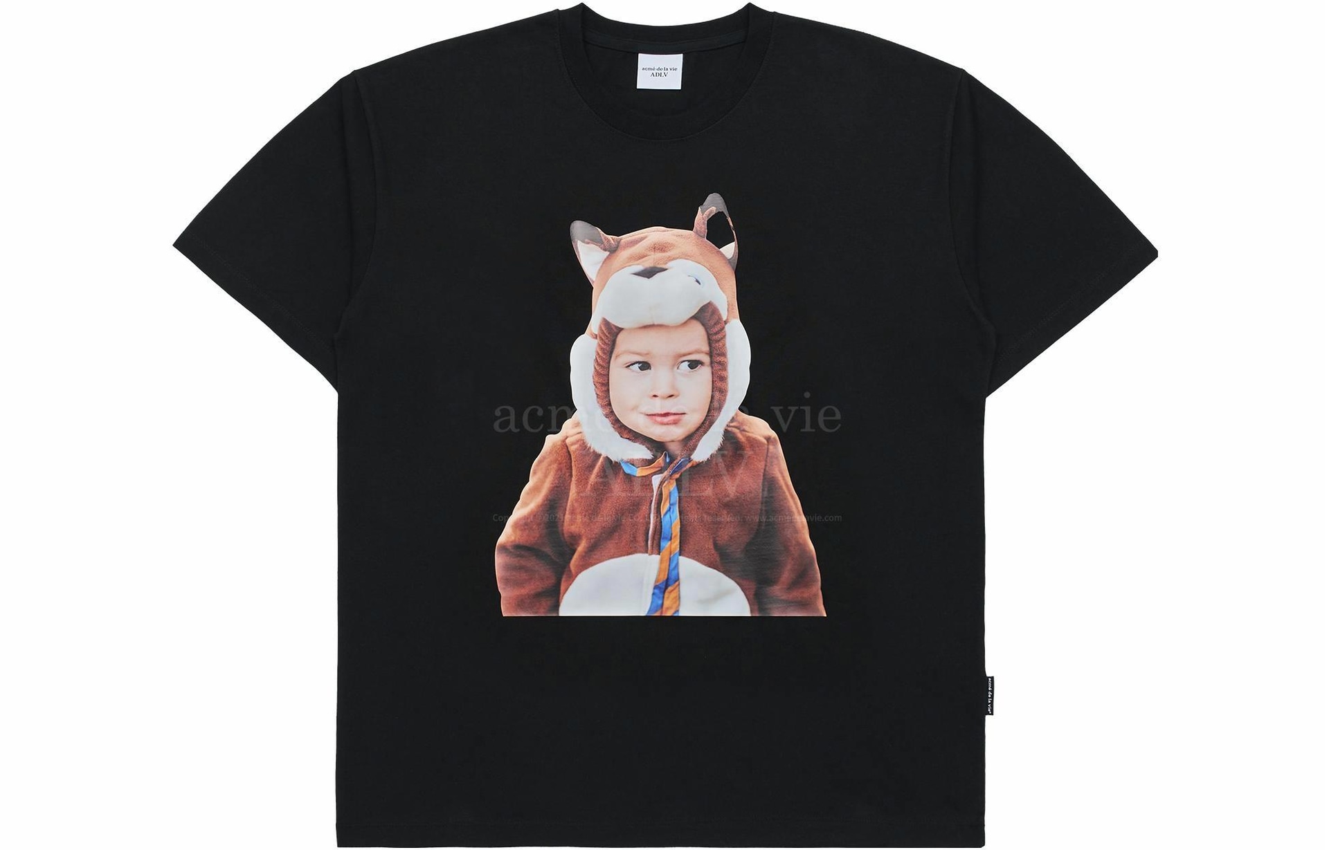 acme de la vie ADLV Fox Face T-Shirt Black