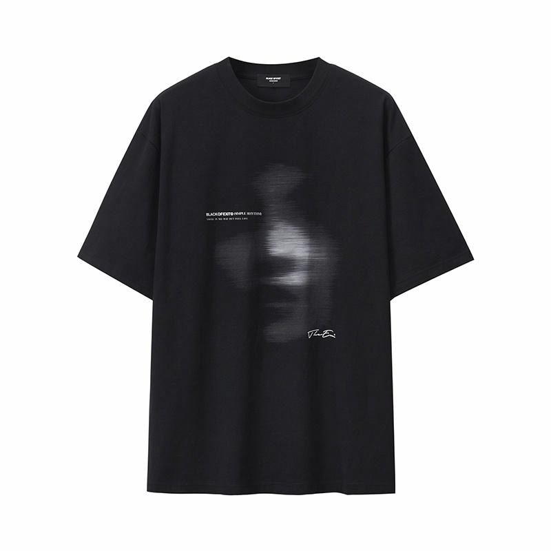 BLACK OF EXIT Abstract Print T-Shirt