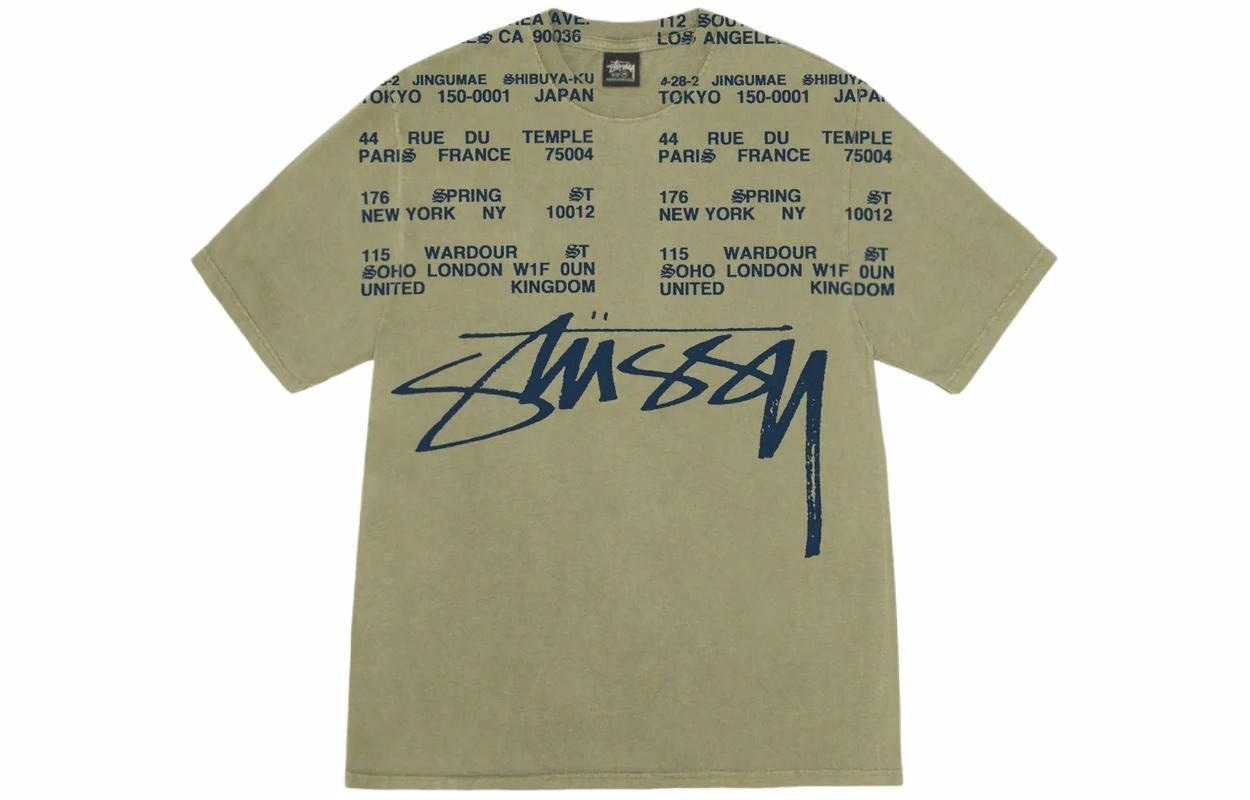Stussy Locations Tee Olive