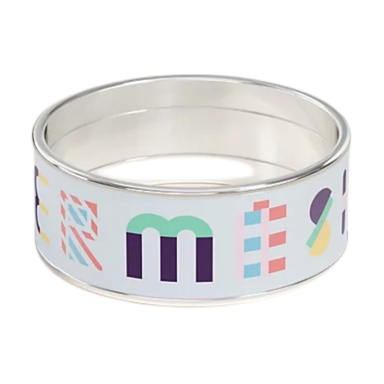 HERMES/爱马仕 Hermes Enamel Pattern Ring White