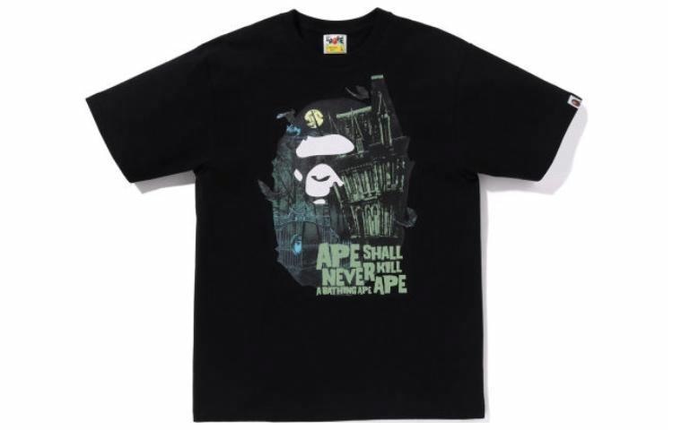 A BATHING APE BAPE Halloween Mansion Ape Head Tee