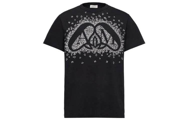 Alexander McQueen Printed Crewneck T-Shirt Black