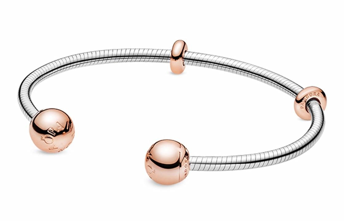 Pandora/潘多拉 Pandora Moments Open Bangle Rose Gold