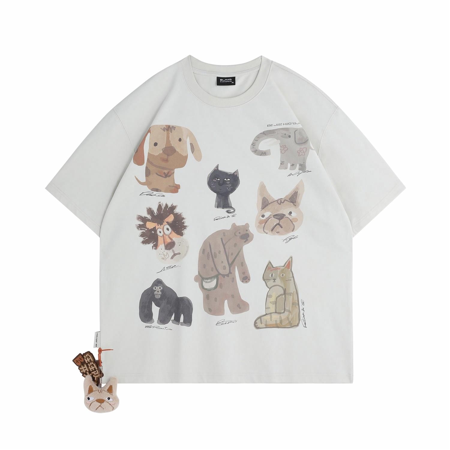 BJHG Retro Cartoon Graphic T-Shirt