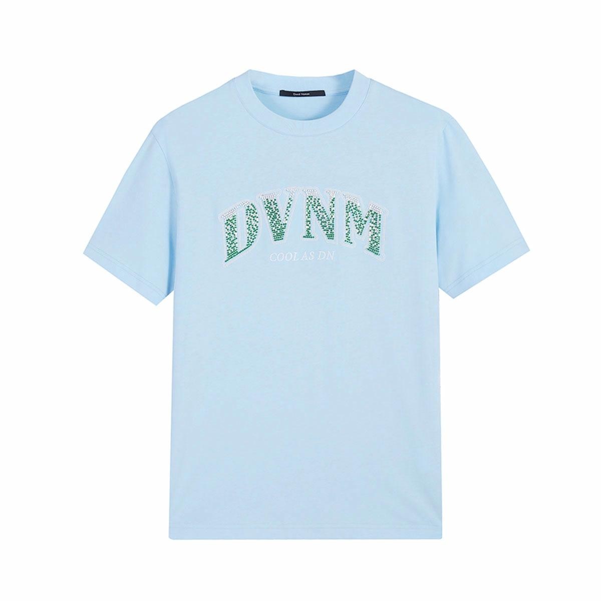 David Naman SS24 Cotton Colorblock Embroidered Tee