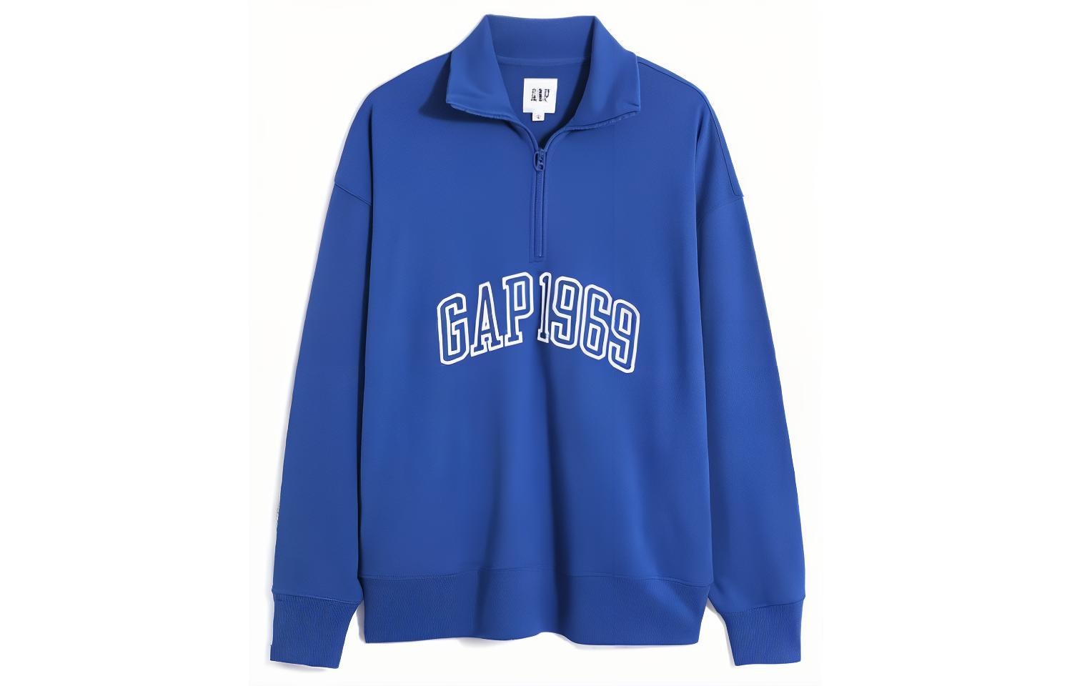 GAP Logo Half-Zip Sweatshirt Grey Black